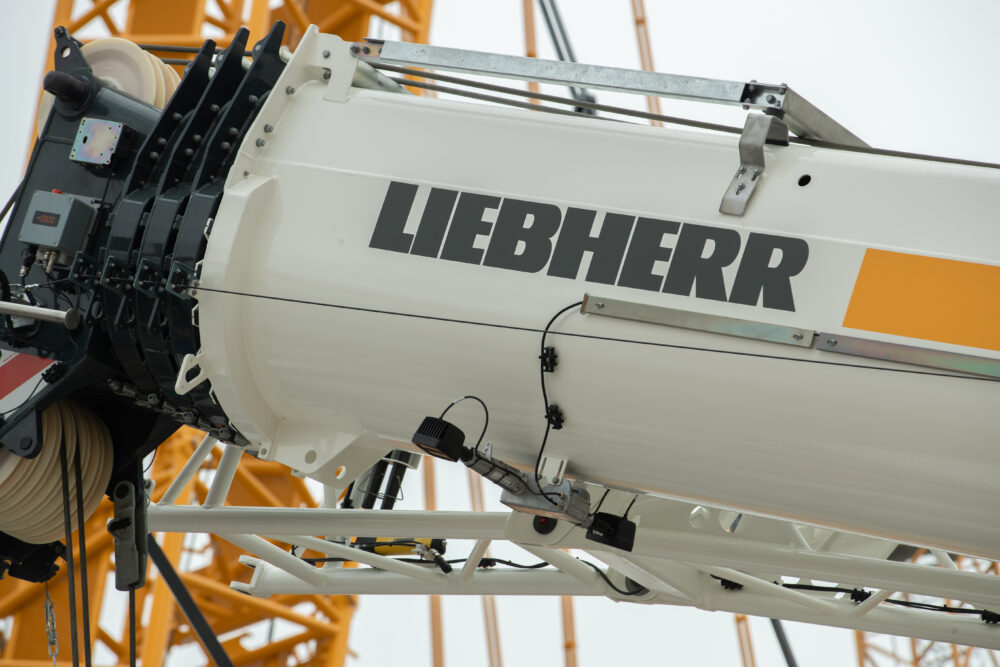 Baumaschine von Liebherr in Nahaufnahme