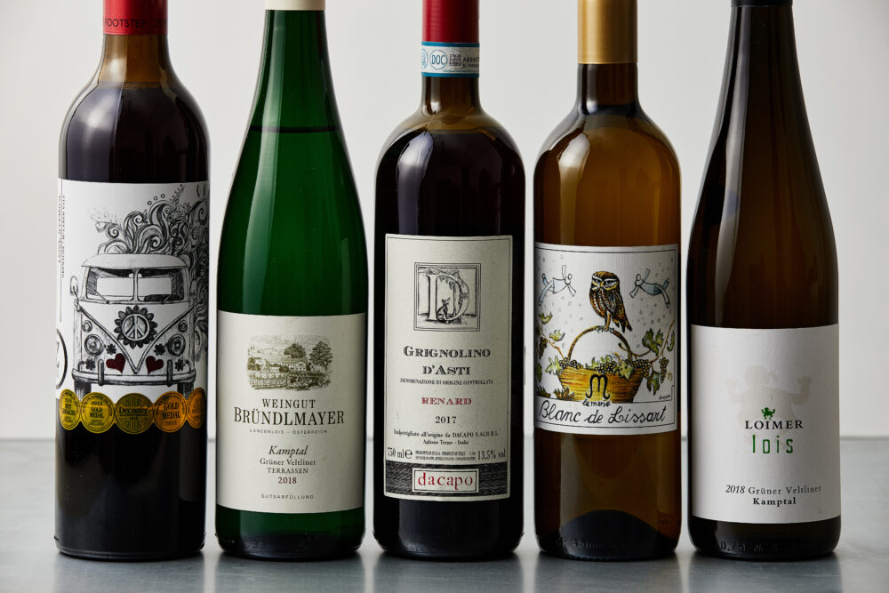 Fünf Flaschen Wein von Bründlmayer